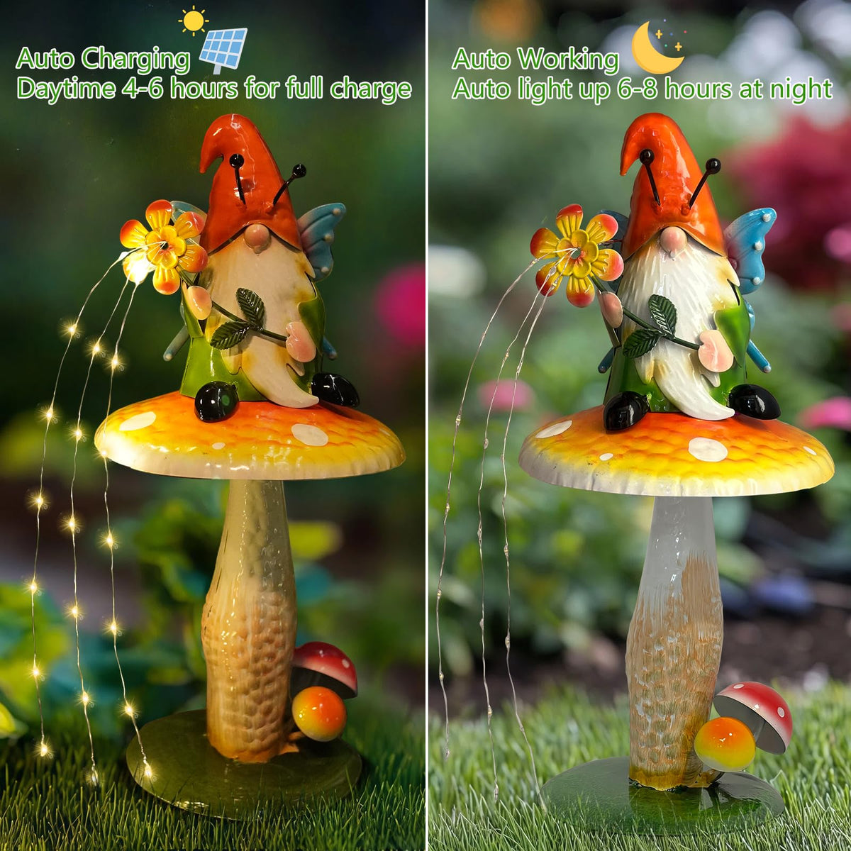 HONGLAND garden gnome decor perfect for patios and lawns.