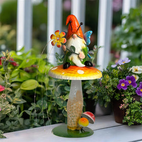 HONGLAND 16.5-inch gnome stands proudly for yard accents.
