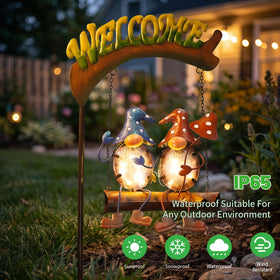 HONGLAND gnome pathway light decor guides guests along the lawn.