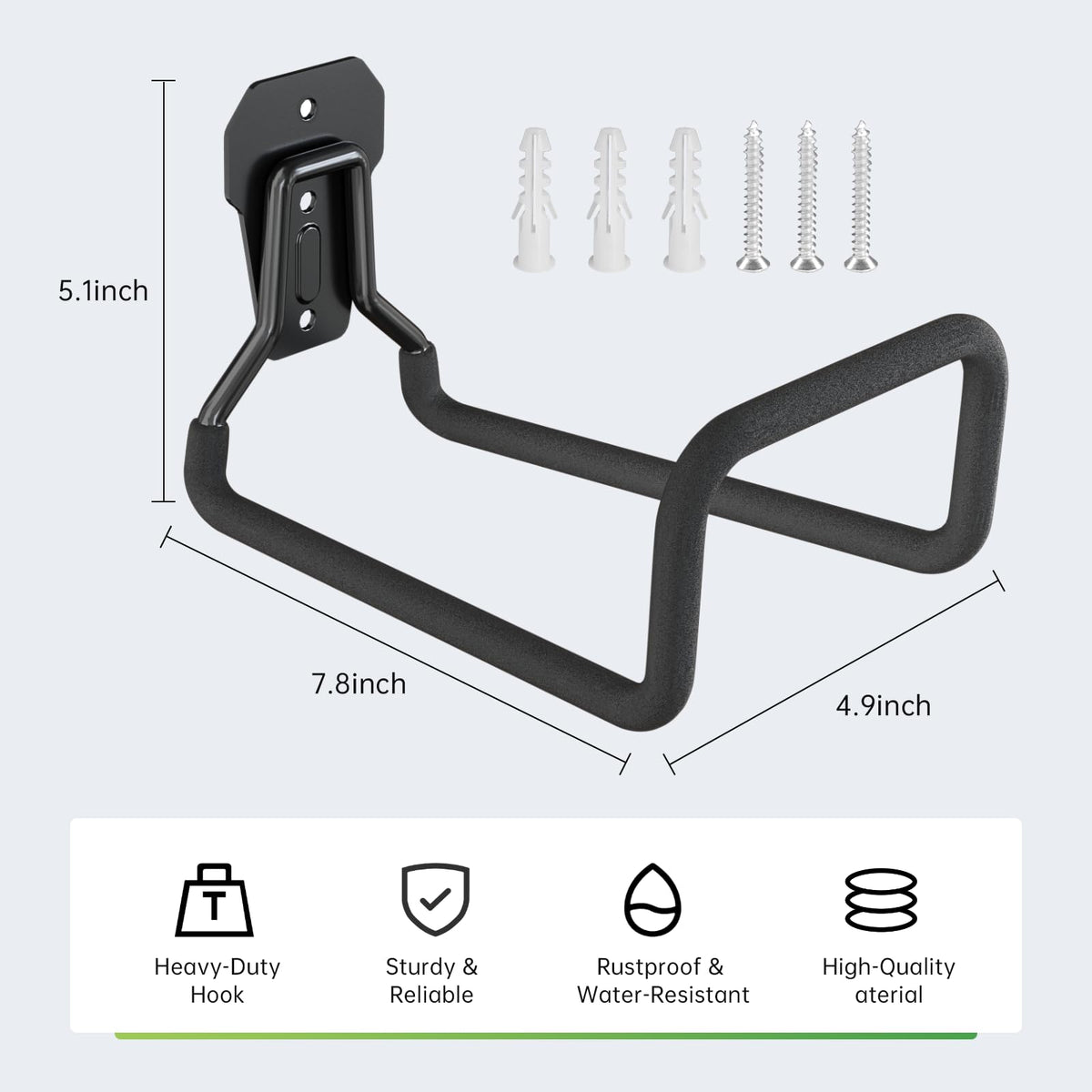 Hongmai easy-installation kit enables quick mounting on wood, concrete, or tile.