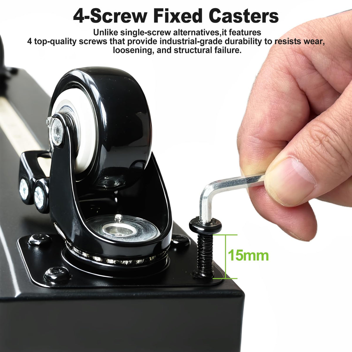 Hongsane four-screw fixed casters ensure durability and minimal wobble.