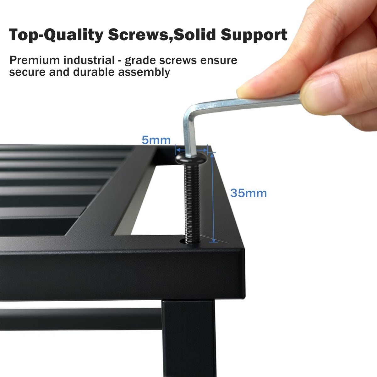 Hongsane stand with adjustable feet protects floors and balances uneven surfaces