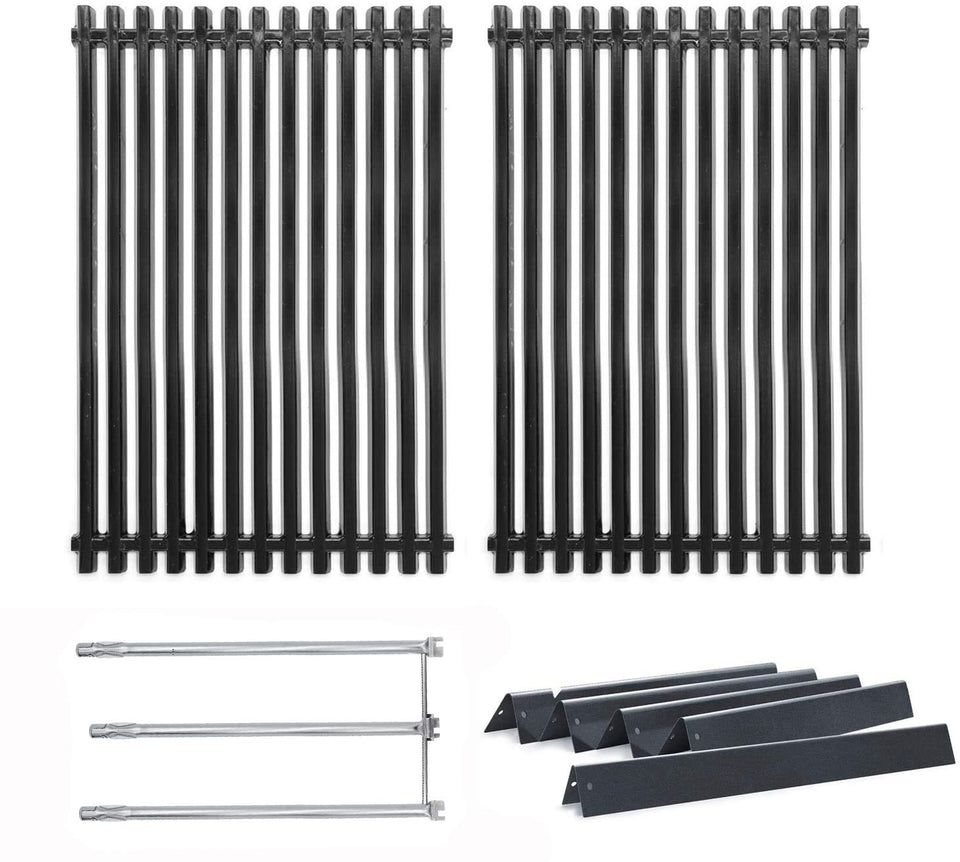 Hongso 7525 grill grate pair for Weber Genesis fits snugly and cleans easily.