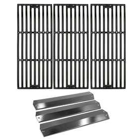 Hongso porcelain steel heat plates installed on Chargriller for even heat distribution