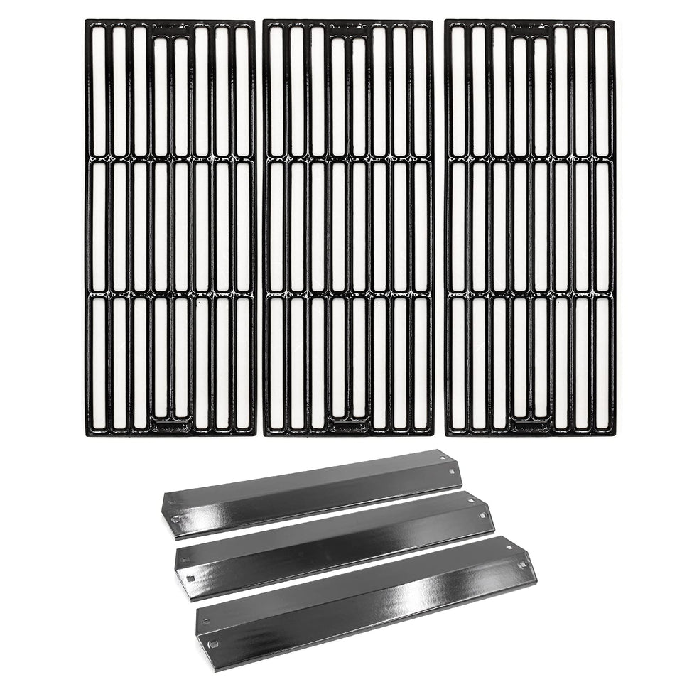 Hongso porcelain steel heat plates installed on Chargriller for even heat distribution