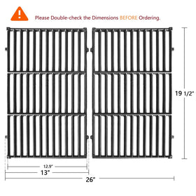 Hongso two-piece 19.5 inch grate set designed for fast replacement