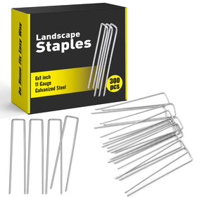 HongWay 300-pack landscape staples in a sturdy box for easy storage and restocking