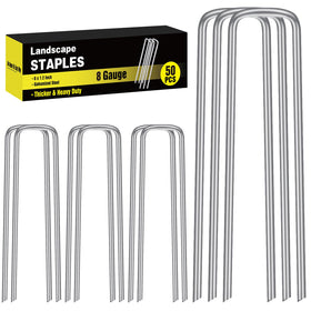HongWay landscape staples 6-inch length stabilize turf and fencing in windy yards.