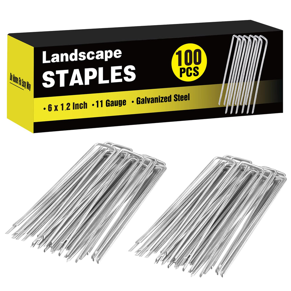 HongWay 6in landscape staples pack for bulk lawn projects