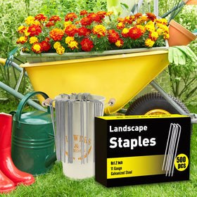 HongWay 6-inch stake securing turf and hoses for tidy landscape.