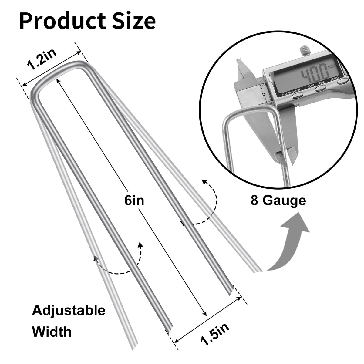 HongWay 8-gauge galvanized steel stakes offer heavy-duty strength on hard soil.