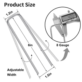 HongWay 8-gauge galvanized steel stakes offer heavy-duty strength on hard soil.