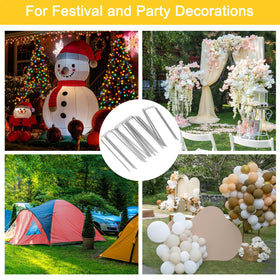 HongWay stakes used to anchor outdoor decorations at events.