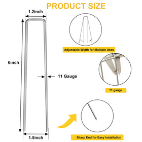HongWay galvanized ground stakes resist rust for outdoor use