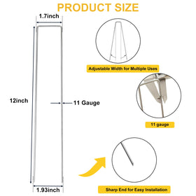 HongWay heavy-duty galvanized stakes side view resist rust and hold tents