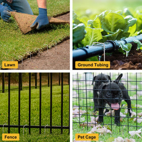 HongWay stakes secure garden fabric fences and inflatables with reliable anchoring