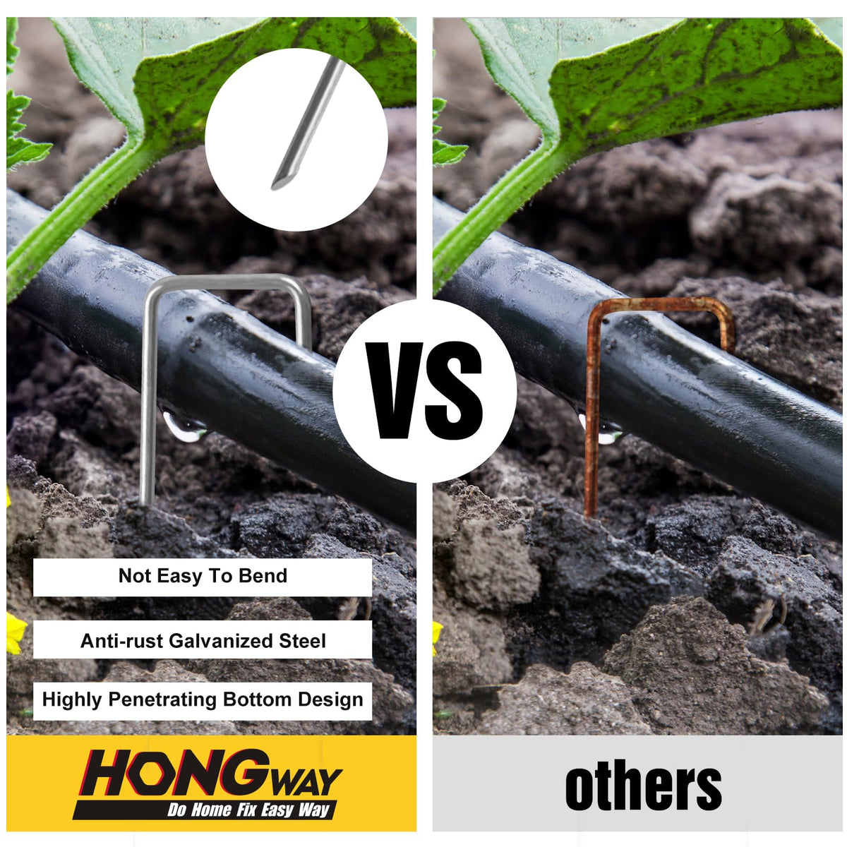 HongWay stakes secure tarps and tents in outdoor spaces