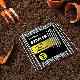 HongWay U-shaped garden stakes with beveled ends for easy ground penetration