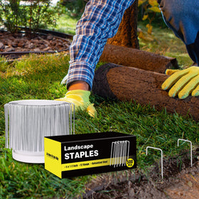 HongWay U-shaped stakes with beveled tips ensure easy soil penetration in turf.