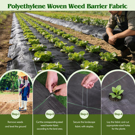 HongWay permeable fabric allows water to reach roots while blocking weeds