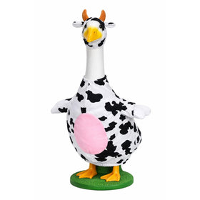 Honic cow goose outfit assembly guide on a 23-inch statue enhances garden setup