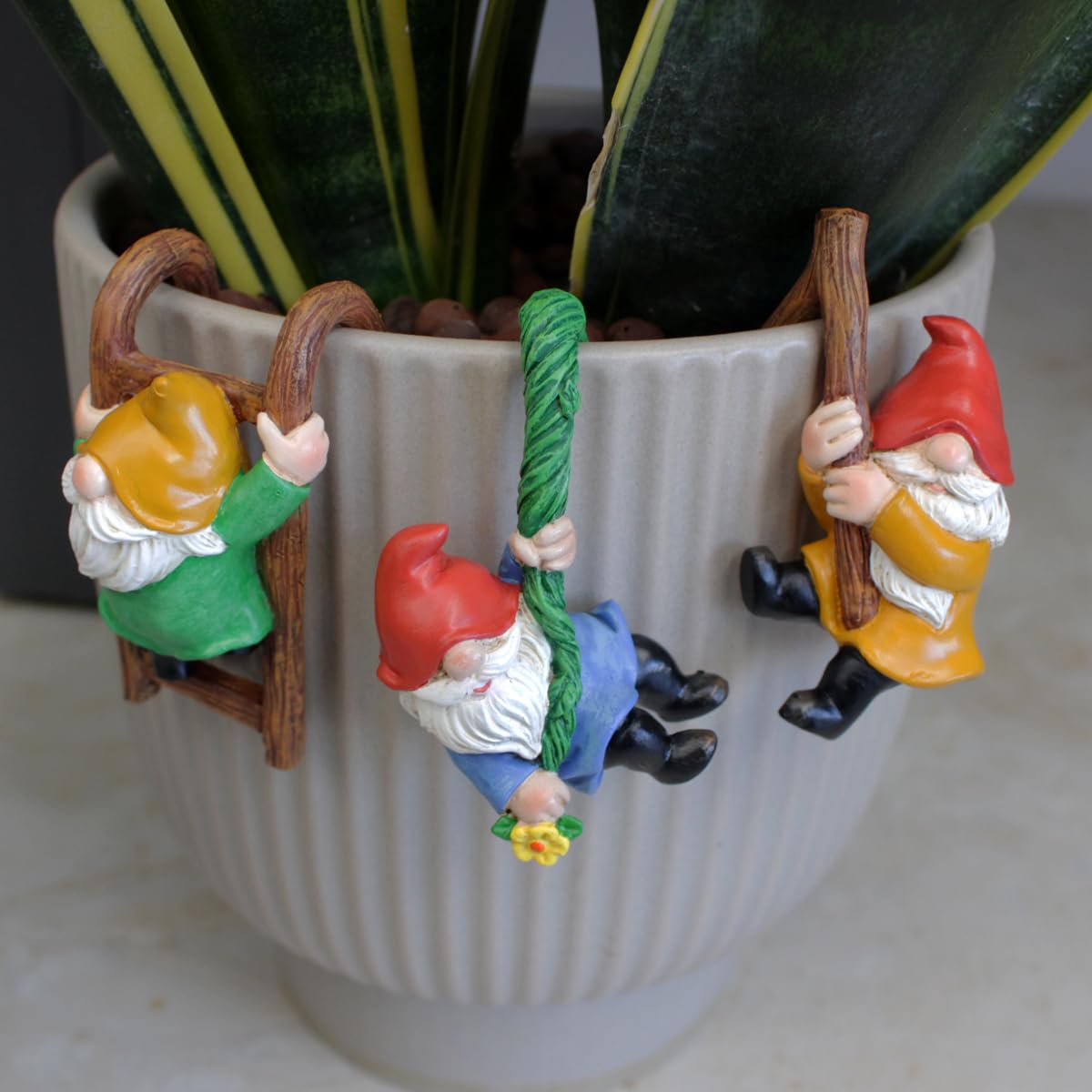 Honiweer resin miniature landscape gnomes for pots and planters.