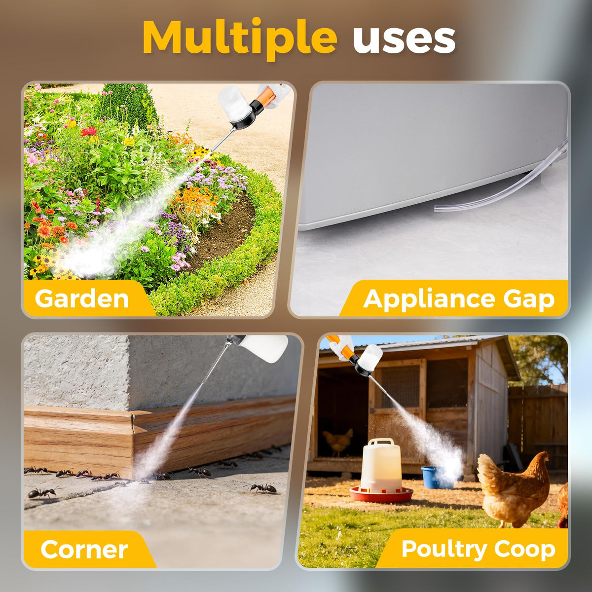 HONKID adjustable dispersion helps protect delicate plants and target corners
