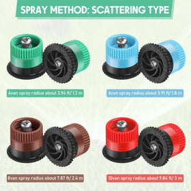Honoson 10-van nozzle extends reach for larger irrigated areas.