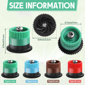 Honoson 6-van nozzle improves coverage precision for lawns and beds.