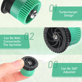 Honoson 8-van nozzle provides uniform spray across borders and shrubs.
