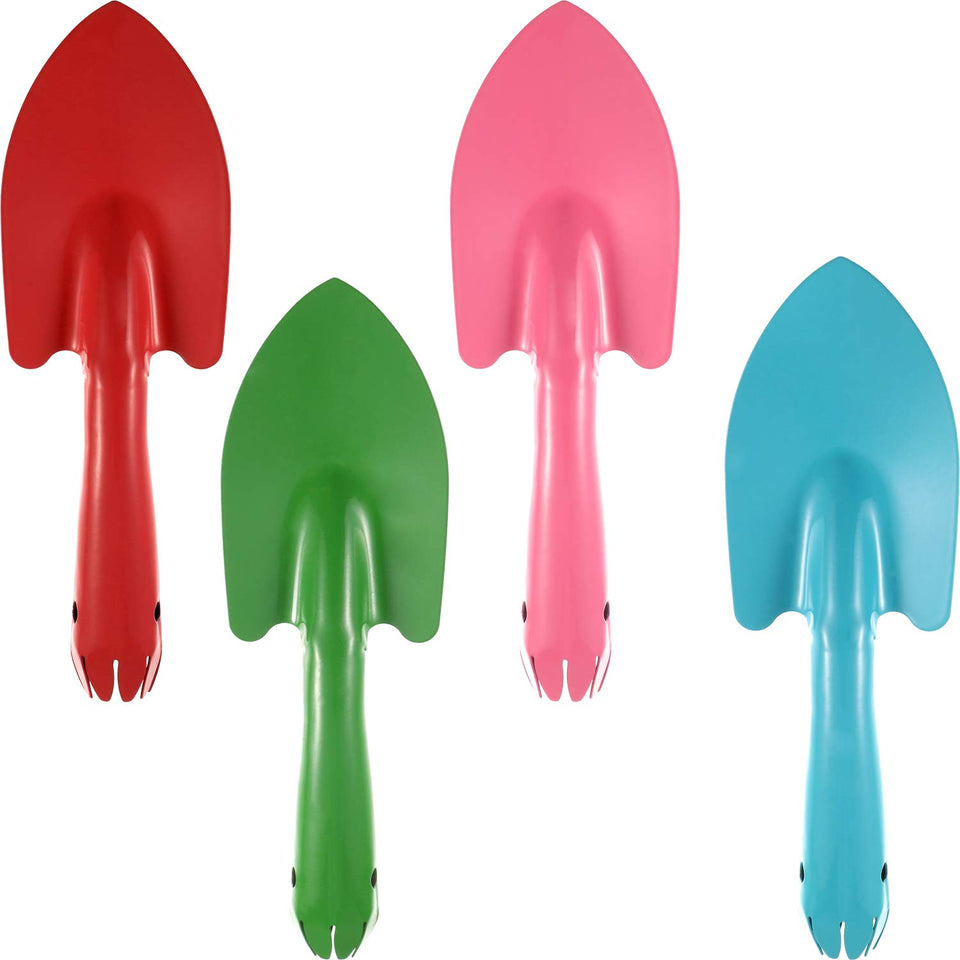 Honoson 4-piece 8-inch trowel set in pink for precise digging and planting.