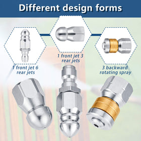 Honoson button nose nozzle side view, rust-resistant stainless steel