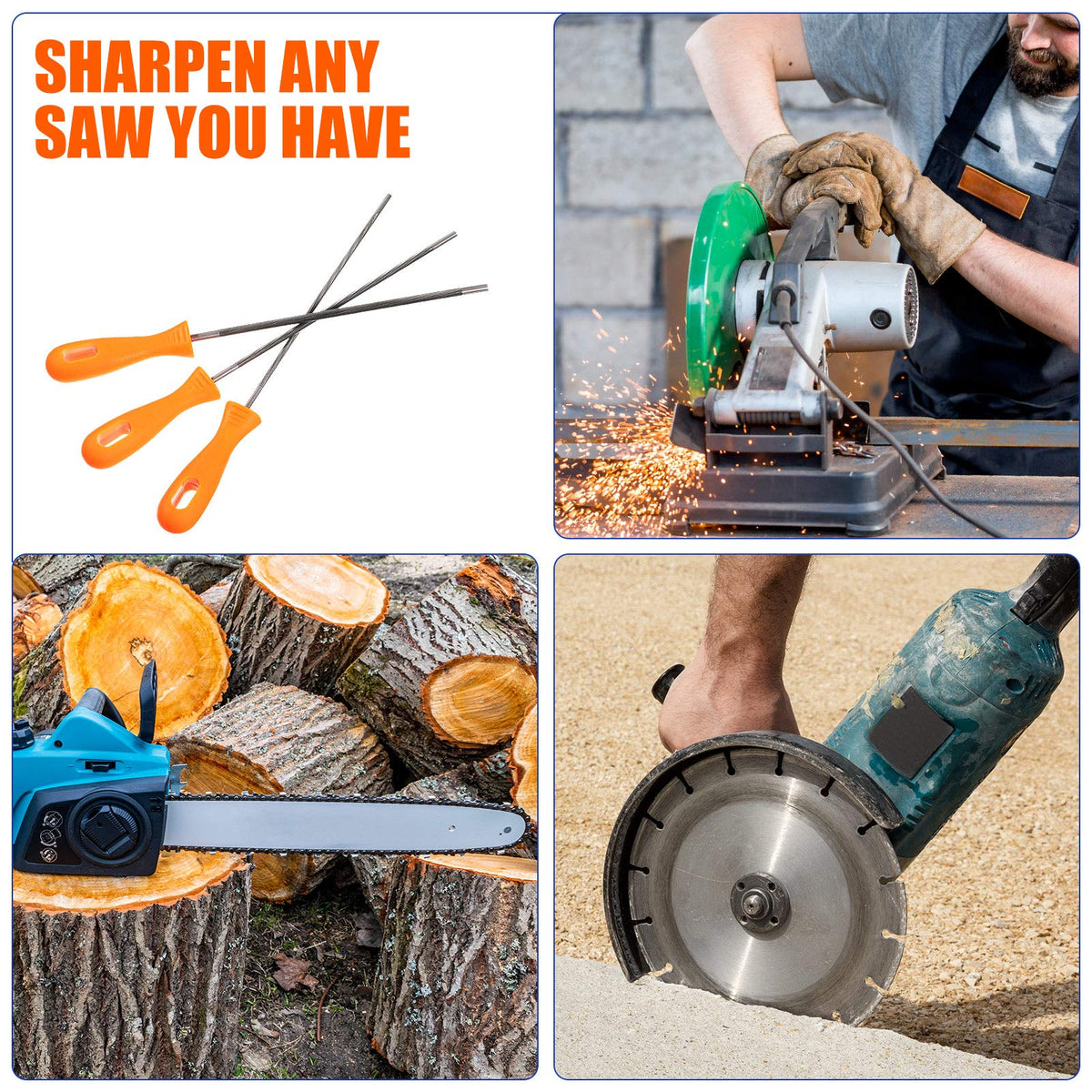 Honoson chainsaw maintenance kit keeps chains sharp over time.
