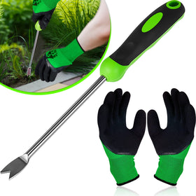 Honoson dandelion weed puller with soft handle removes stubborn weeds effortlessly