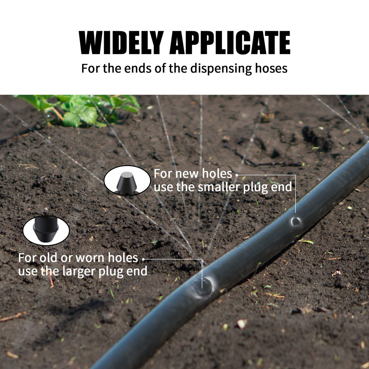 Honoson end caps help prevent leaks and preserve water in irrigation lines.