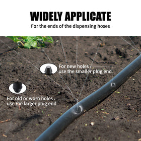 Honoson end caps help prevent leaks and preserve water in irrigation lines.