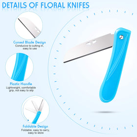 Honoson floral knife with yellow foldable cover enables safe, compact pruning on the go