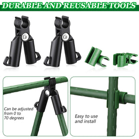 Honoson clips securing tomato plants and grapes for stable supports