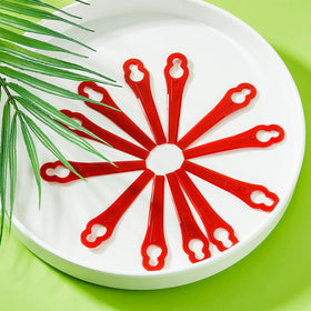 Honoson plastic blades fit garden trimmers and lawn mowers.