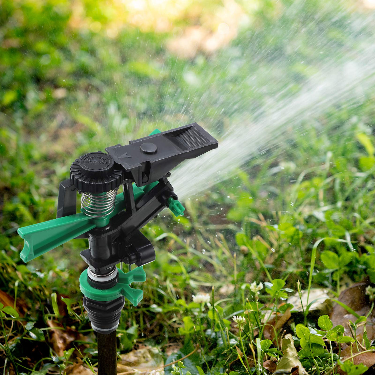 Honoson sprinkler head ideal for lawns, flower beds, and vegetable gardens.