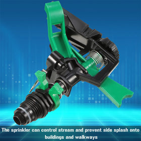 Honoson spray-guiding arm helps control stream and protect walkways.