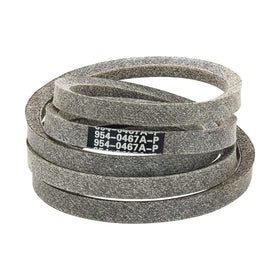 Honoyam 754-0467A drive belt mounted on mower deck for reliable operation