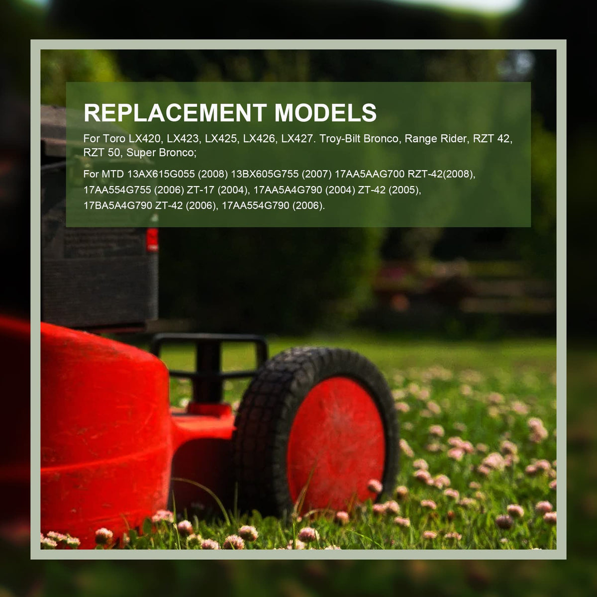 Honoyam 1/2 x 109 belt durability for cross-brand lawn care use.