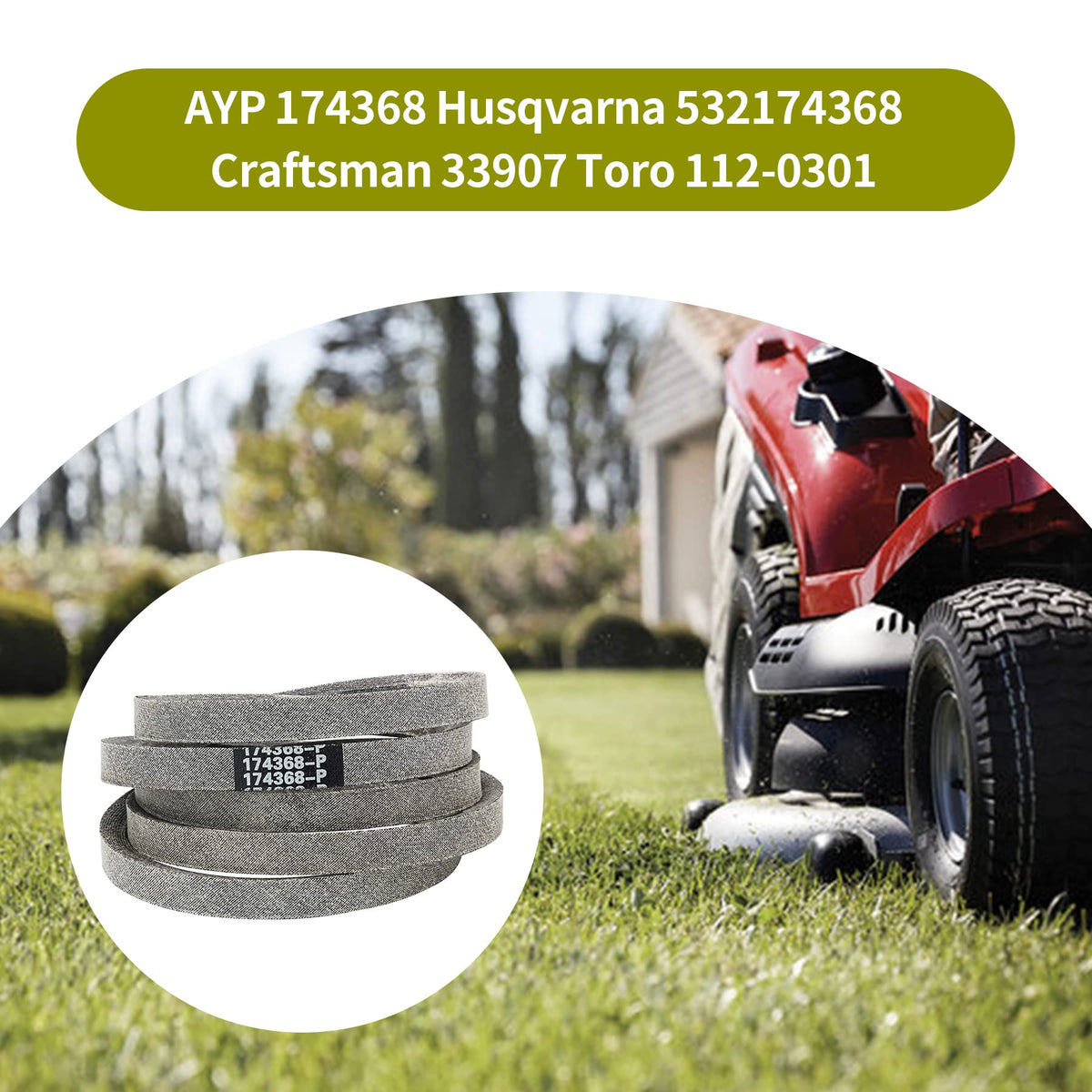 Honoyam belt reinforced with fiber cords for durability and longevity.