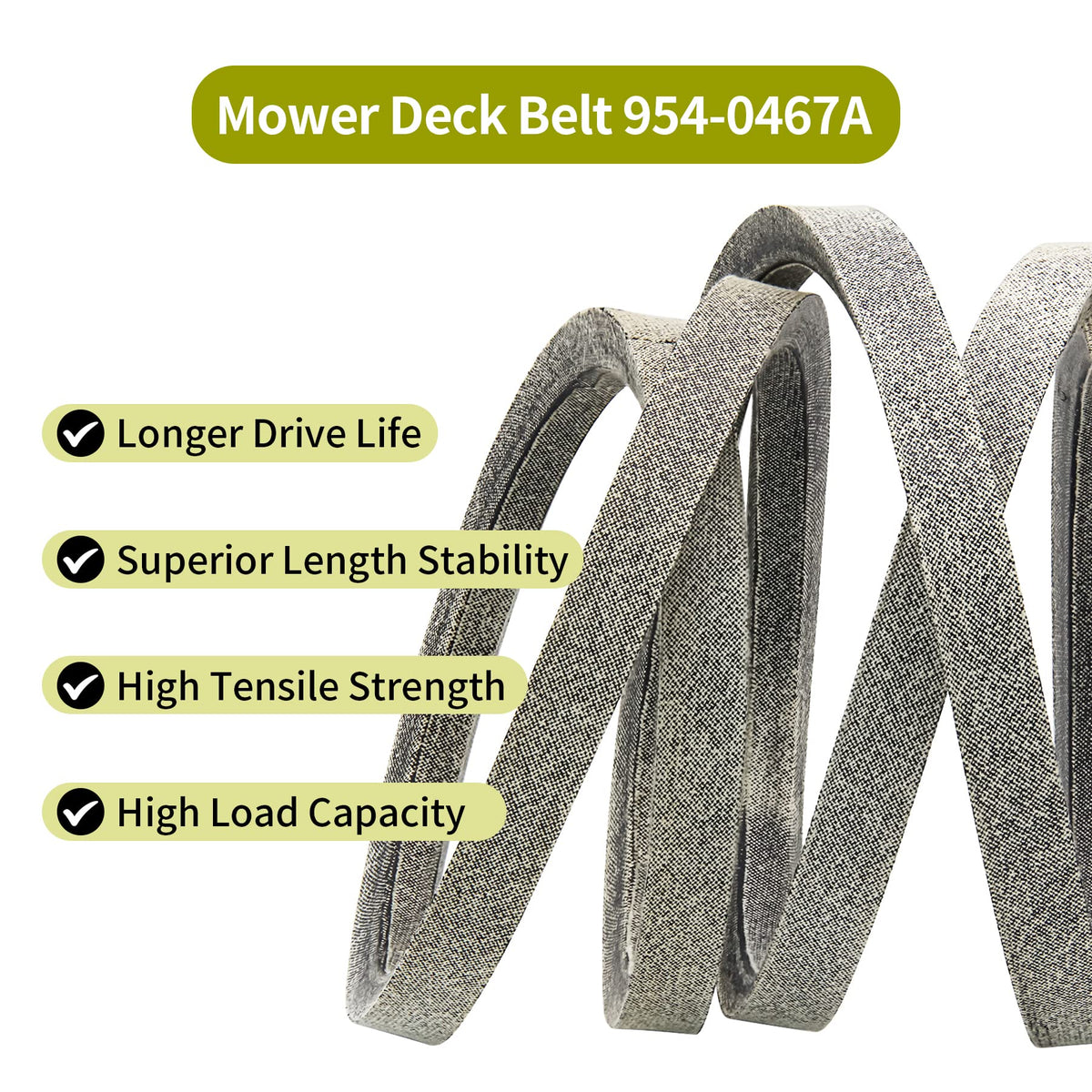 Honoyam MTD 754-0467A belt supports durable deck drive