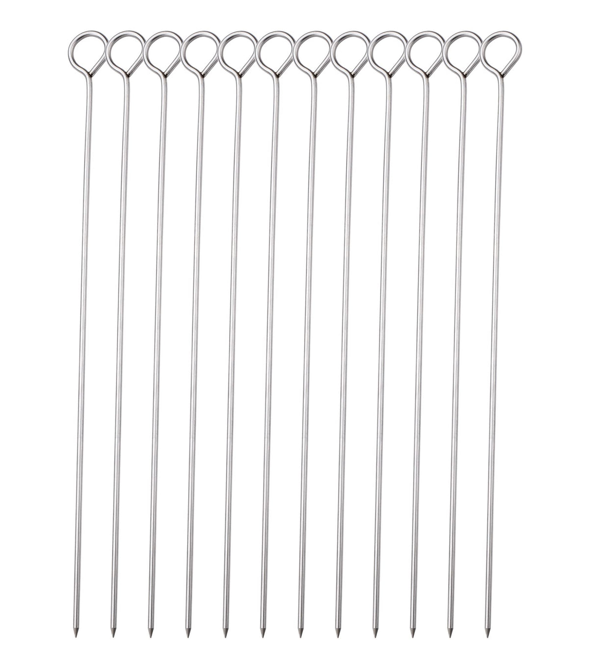 HONSHEN 10 inch steel skewers for easy grilling and even heat