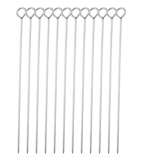 HONSHEN 10 inch steel skewers for easy grilling and even heat