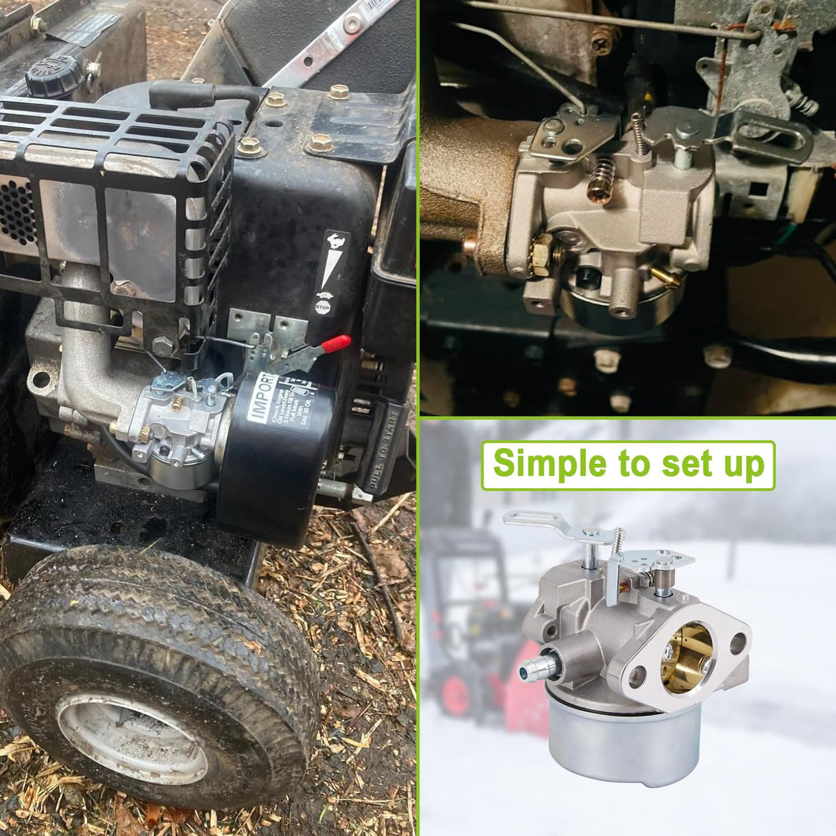 HOOAI carburetor for Tecumseh 10hp; helps restore performance