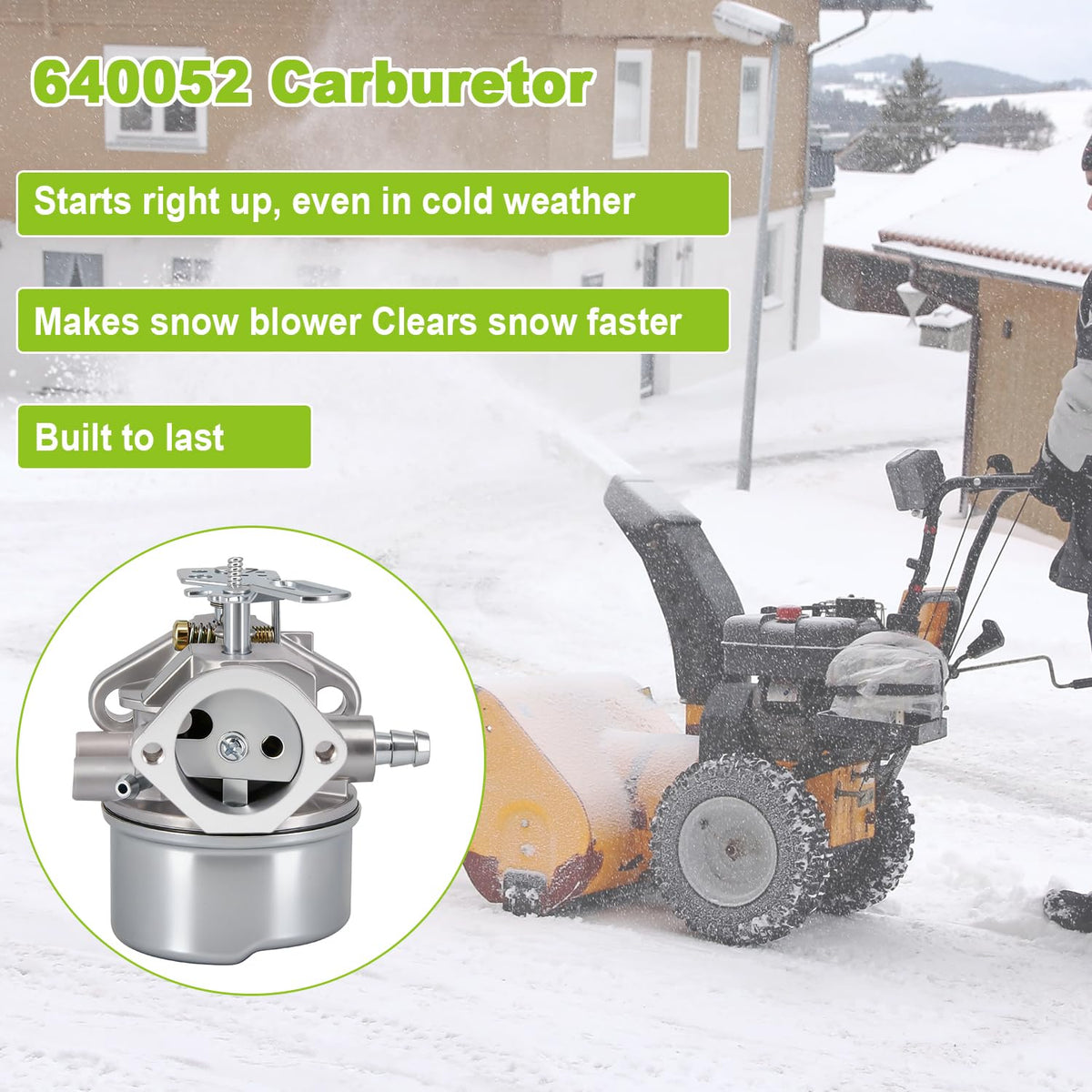 HOOAI carburetor for Tecumseh 8.5hp; reliable starting performance
