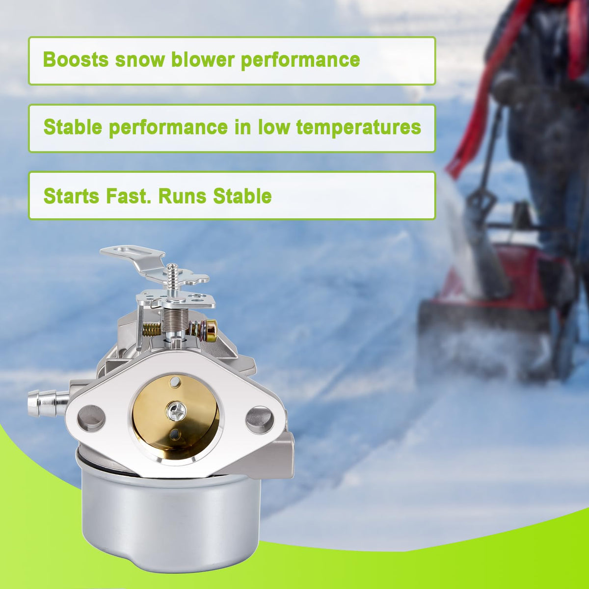 HOOAI label on carburetor; clear part identification for quick service